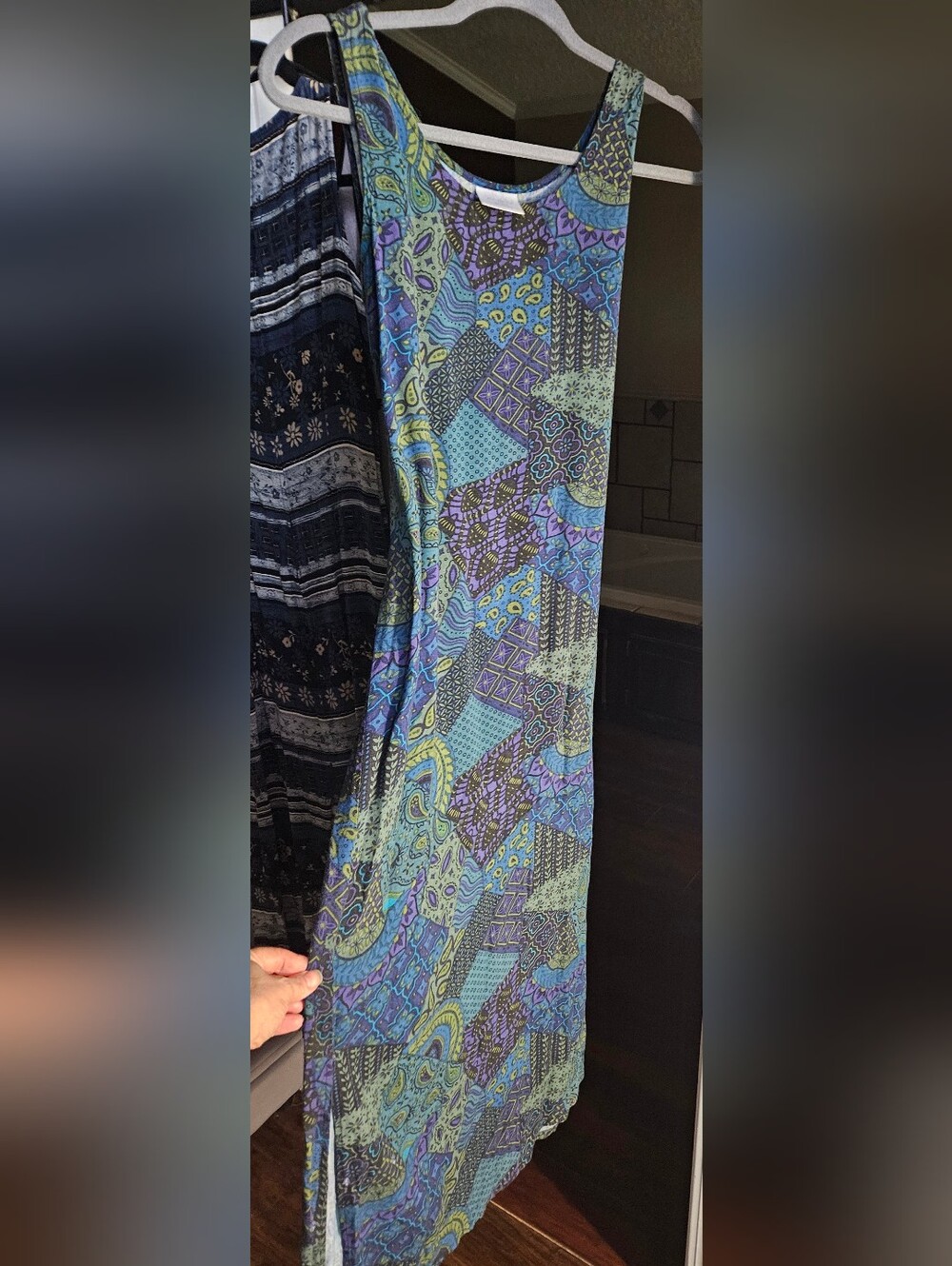 Vintage Studio Multicolor Patchwork Strappy Summer Tie Dress